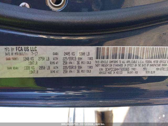 3C4PDCGB4HT695965 Dodge Journey Crossroad Plus