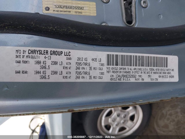 Jeep Patriot Sport 2014 1C4NJPBA9ED529562 Image 9