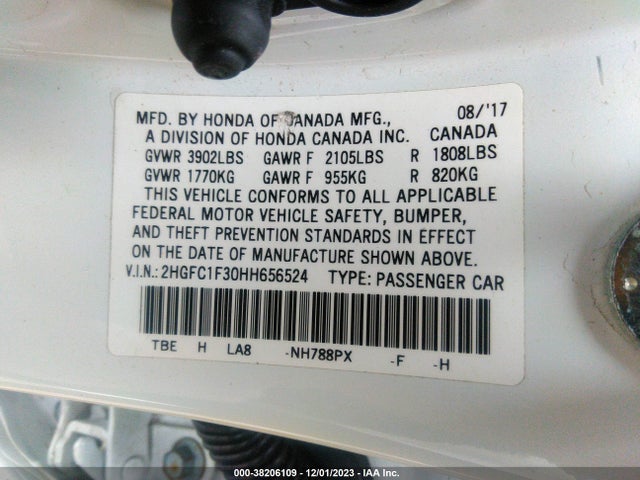 Honda Civic Ex-t 2017 2HGFC1F30HH656524 Image 9