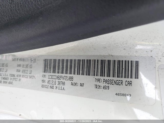 Chrysler 200 Limited 2015 1C3CCCAB2FN721099 Image 9