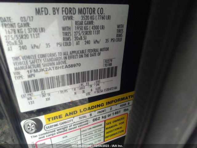 1FMJK2AT8HEA58970 Ford Expedition El Limited