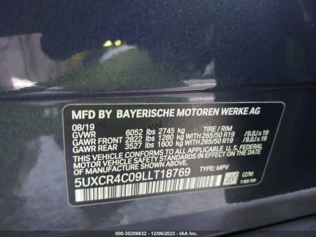 5UXCR4C09LLT18769 BMW X5 Sdrive40i
