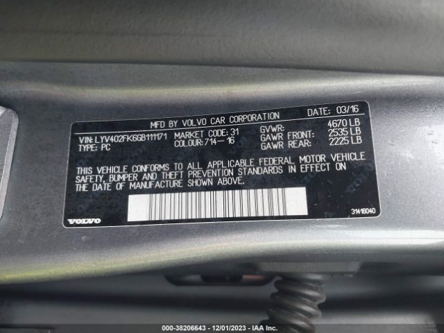 LYV402FK6GB111171 Volvo S60 Inscription T5 Drive-e Premier