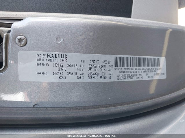 Chrysler Pacifica Touring L 2018 2C4RC1BG9JR130638 Image 9