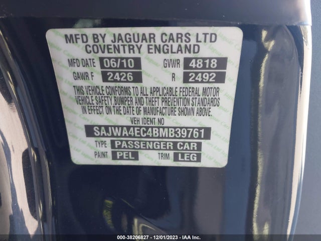 2011 JAGUAR XK SAJWA4EC4BMB39761 Photo 8
