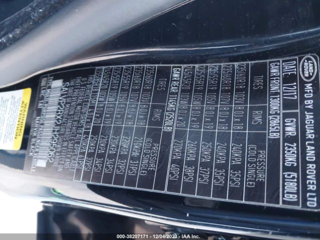 SALVP2RX2JH295062 Land Rover Range Rover Evoque Se/se Premium