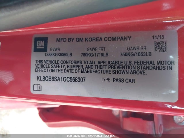 Chevrolet Spark Ls Cvt 2016 KL8CB6SA1GC568307 Image 9