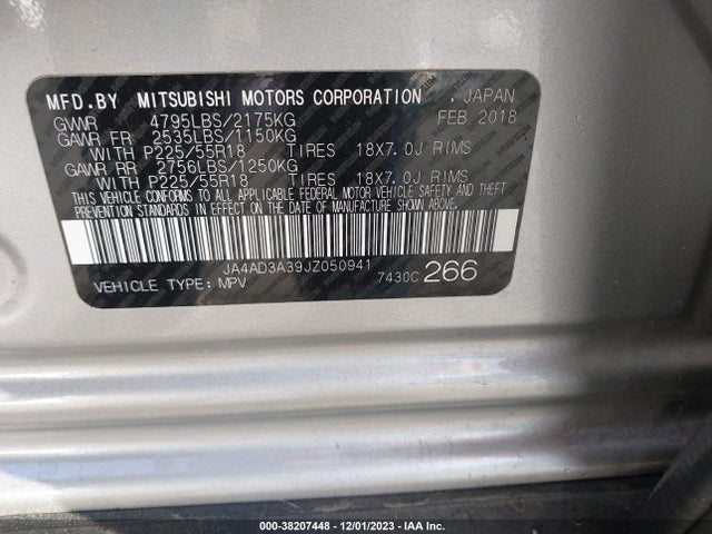 Mitsubishi Outlander 2018 JA4AD3A39JZ050941 Image 23