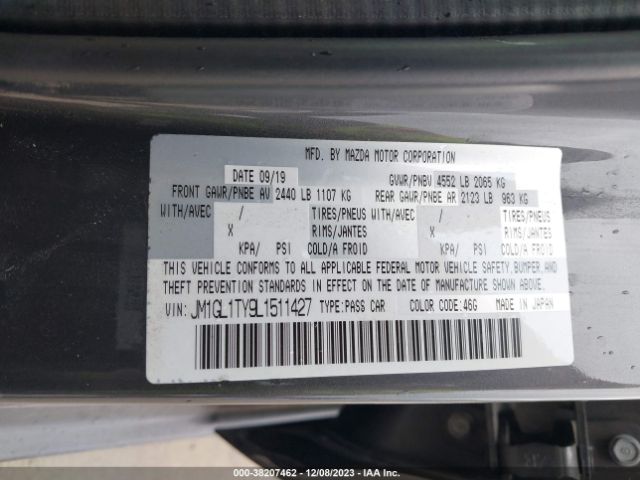2020 MAZDA MAZDA6 JM1GL1TY9L1511427 Photo 8