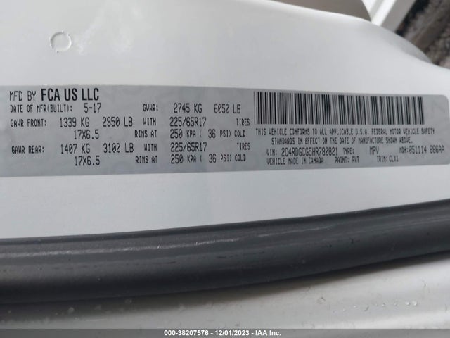 Dodge Grand Caravan Sxt 2017 2C4RDGCG5HR780821 Image 9
