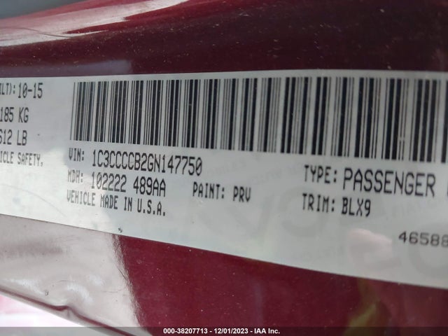 Chrysler 200 C 2016 1C3CCCCB2GN147750 Image 9