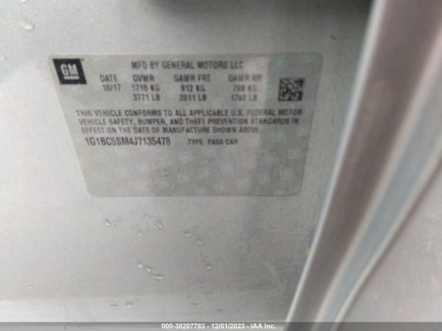 1G1BC5SM4J7135478 Chevrolet Cruze Ls Auto