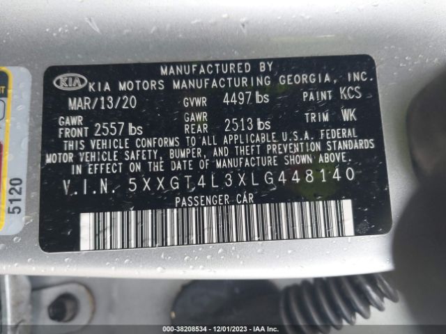 5XXGT4L3XLG448140 KIA Optima Lx