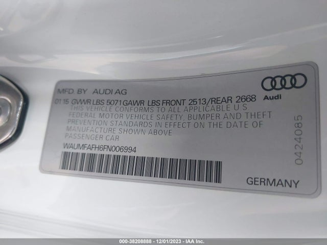 WAUMFAFH6FN006994 Audi A5 2.0t Premium