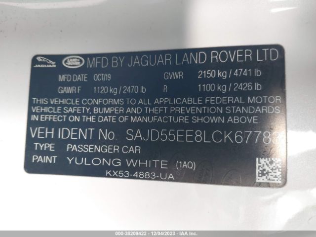 2020 JAGUAR F-TYPE SAJD55EE8LCK67783 Photo 8