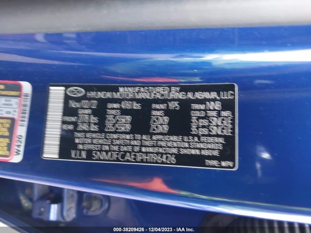 Hyundai TUCSON SEL 2023 5NMJFCAE1PH196426 Image 9