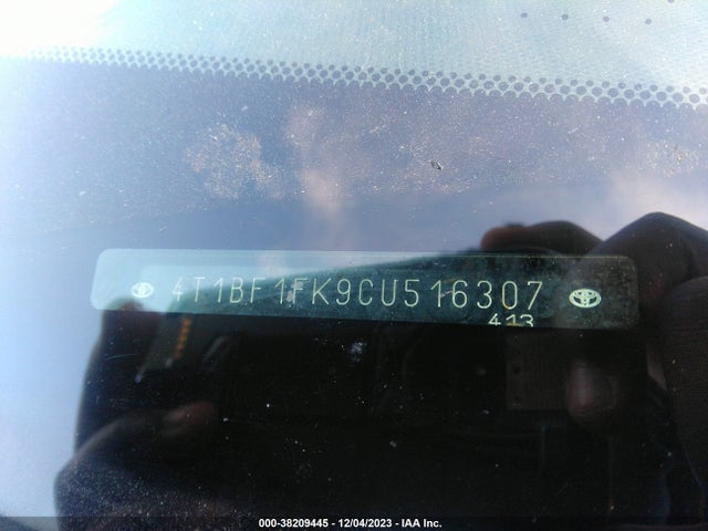 2012 TOYOTA CAMRY LE VIN: 4T1BF1FK9CU516307