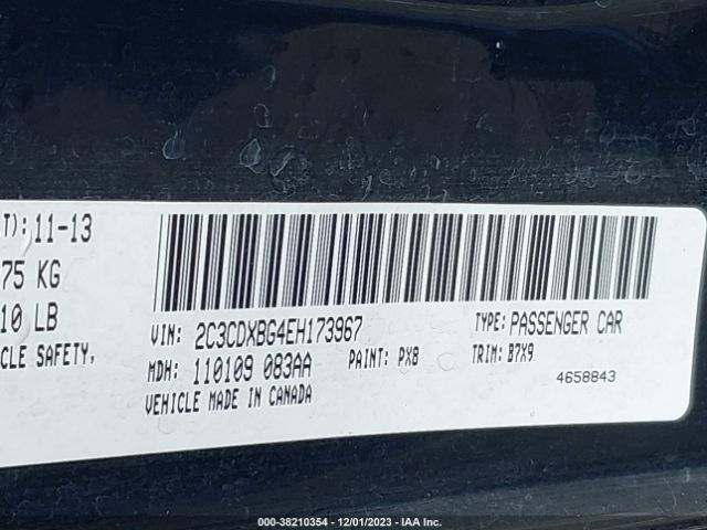 2C3CDXBG4EH173967 Dodge Charger Se