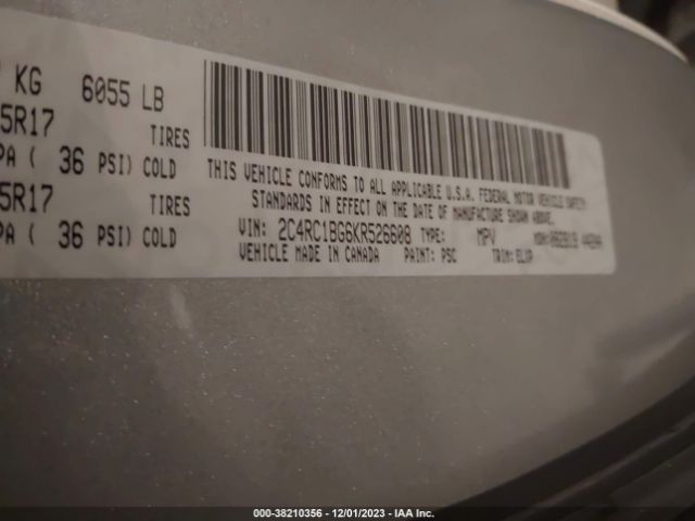 2019 CHRYSLER PACIFICA 2C4RC1BG6KR526608 Photo 8