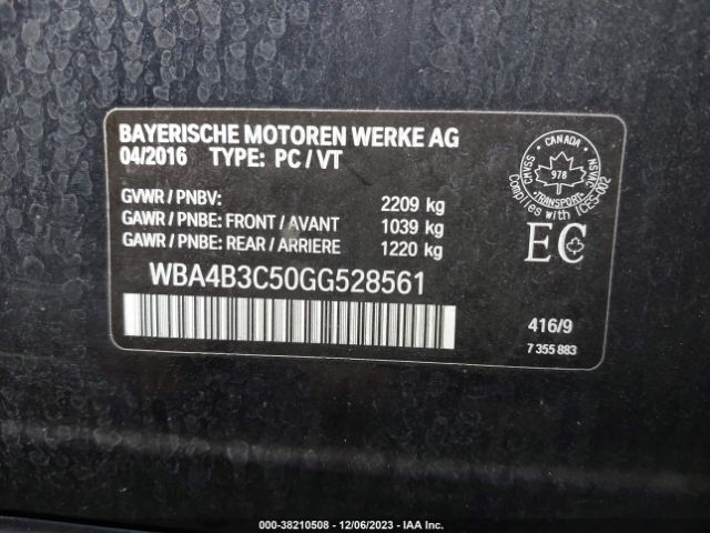 WBA4B3C50GG528561 BMW 435i Gran Coupe Xdrive