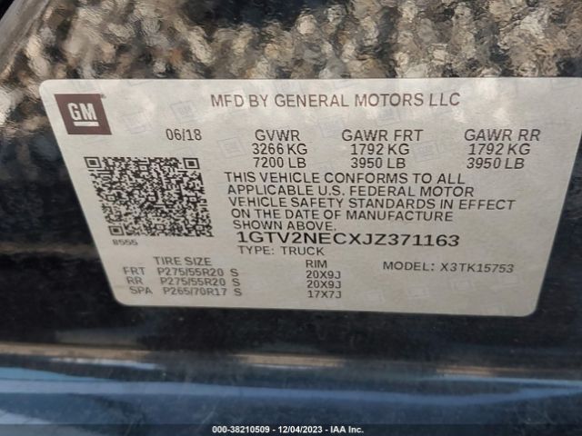1GTV2NECXJZ371163 GMC Sierra 1500 Slt