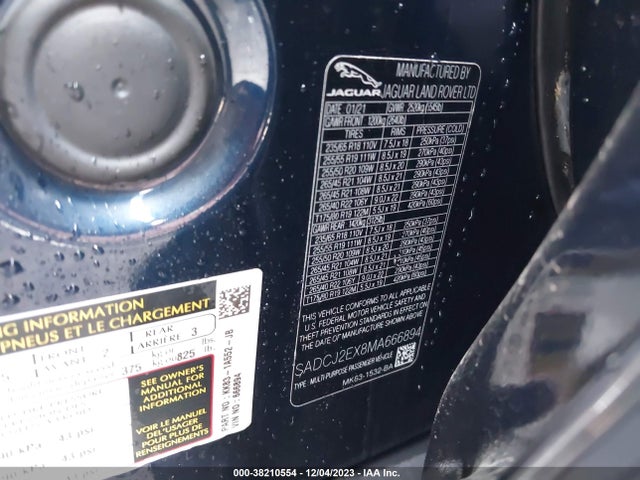 2021 JAGUAR F-PACE SADCJ2EX8MA666894 Photo 8