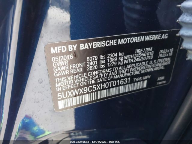 5UXWX9C5XH0T01631 BMW X3 Xdrive28i