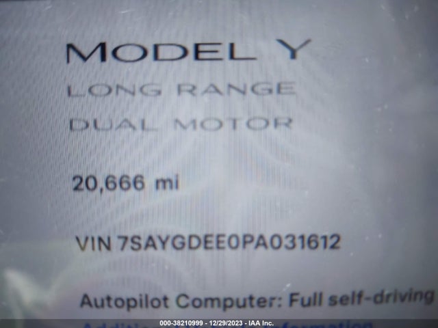 2023 TESLA MODEL Y 7SAYGDEE0PA031612 Photo 6