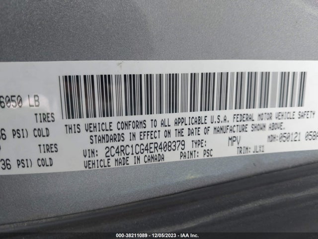 2C4RC1CG4ER408379 Chrysler Town & Country Touring-l