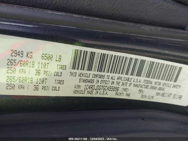 1C4RDJDG7GC455896 Dodge DURANGO LIMITED