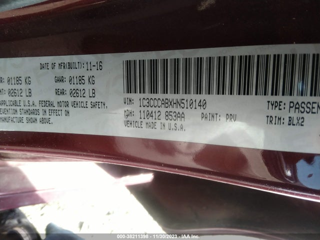 Chrysler 200 Limited Platinum 2017 1C3CCCABXHN510140 Image 9