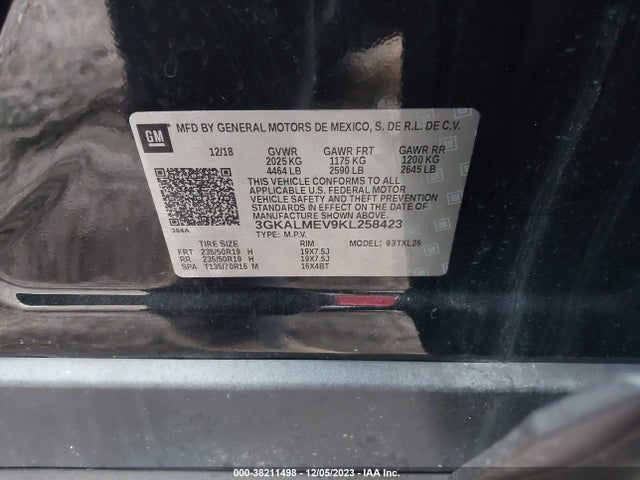 GMC Terrain Sle 2019 3GKALMEV9KL258423 Image 9