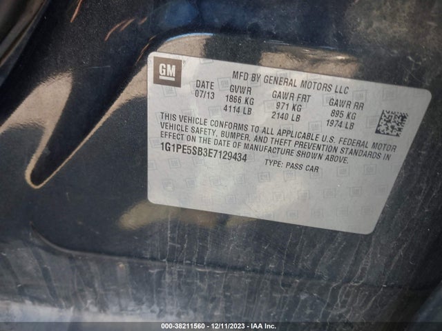Chevrolet Cruze 2lt Auto 2014 1G1PE5SB3E7129434 Image 9