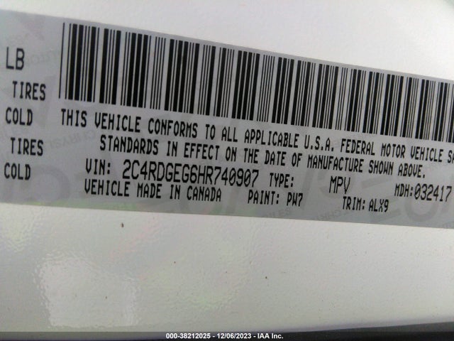 Dodge Grand Caravan Gt 2017 2C4RDGEG6HR740907 Image 9
