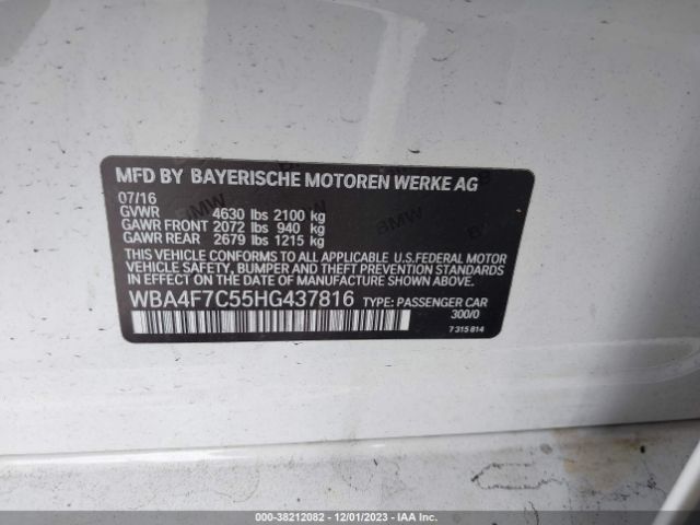 WBA4F7C55HG437816 BMW 430i Gran Coupe