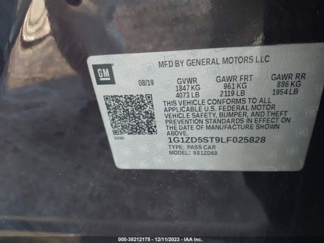 2020 CHEVROLET MALIBU 1G1ZD5ST9LF025828 Photo 8