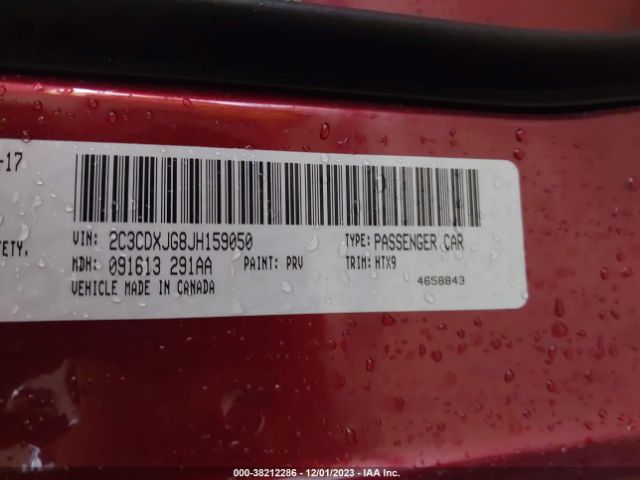 2C3CDXJG8JH159050 Dodge Charger Gt Awd