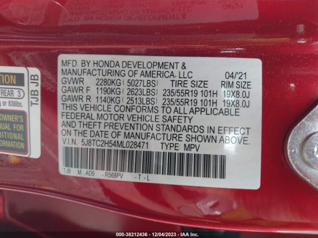 5J8TC2H54ML028471 Acura Rdx Technology Package