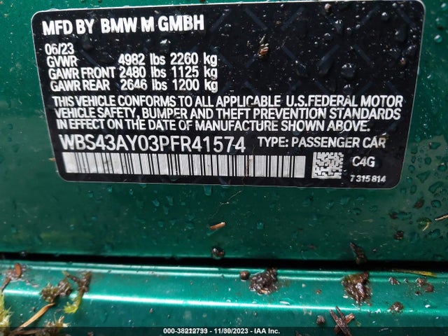 BMW M3 Competition Xdrive 2023 WBS43AY03PFR41574 Image 9