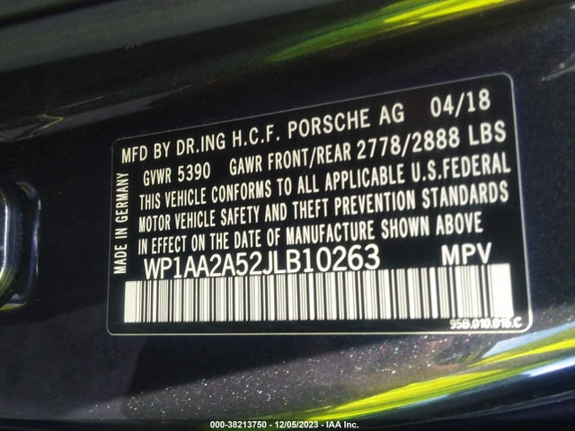 2018 PORSCHE MACAN WP1AA2A52JLB10263 Photo 8