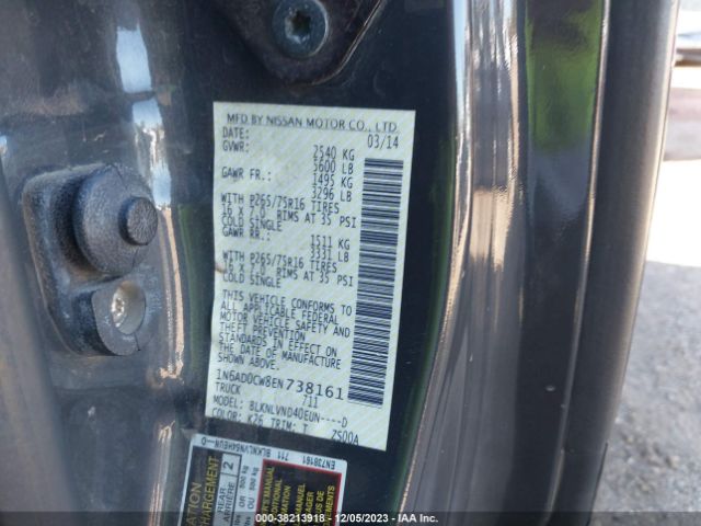 1N6AD0CW8EN738161 Nissan Frontier Pro-4x