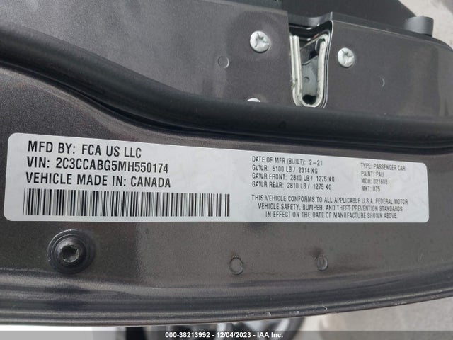 2C3CCABG5MH550174 Chrysler 300 300s