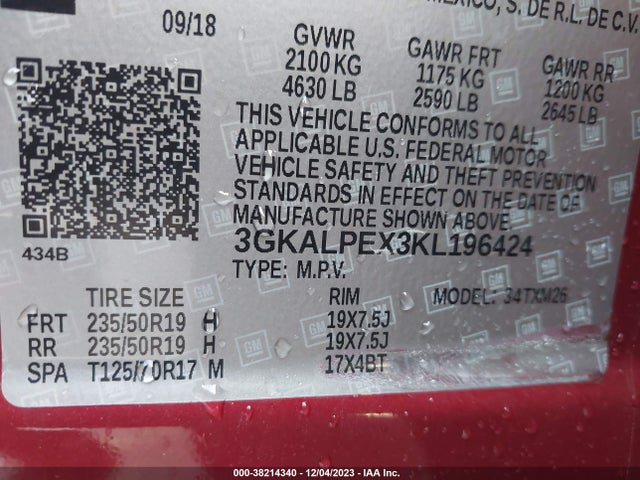 GMC Terrain Slt 2019 3GKALPEX3KL196424 Image 9