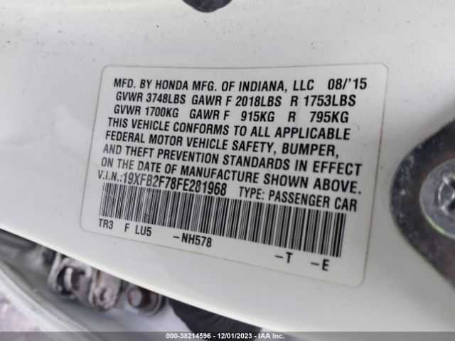 19XFB2F78FE281968 Honda CIVIC SE