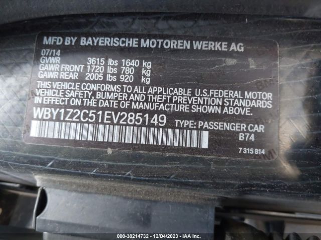 WBY1Z2C51EV285149 BMW I3