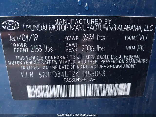 Hyundai Elantra 2019 5NPD84LF2KH455083 Image 22