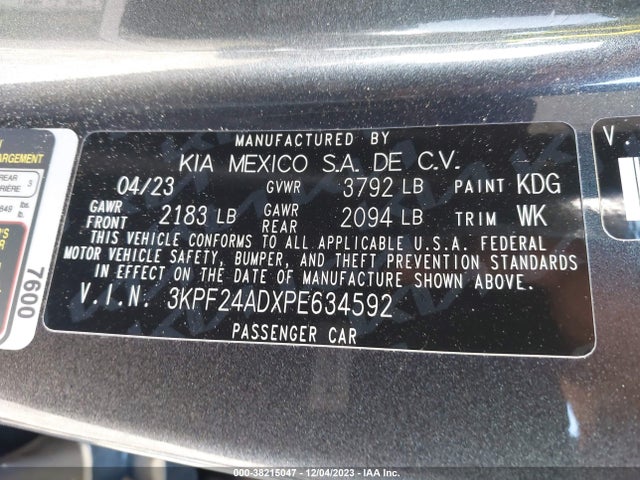 KIA FORTE LX 2023 3KPF24ADXPE634592 Image 9