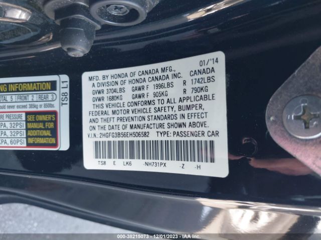 2HGFG3B56EH506582 Honda Civic Lx