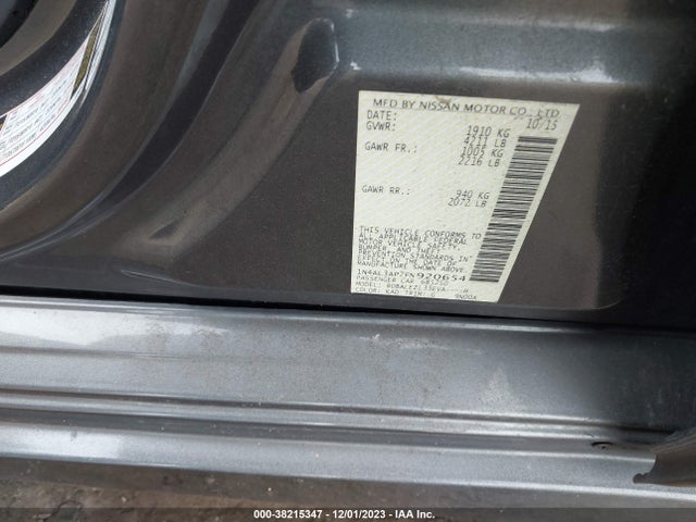 Nissan Altima 2.5 S 2015 1N4AL3AP7FN920654 Image 9