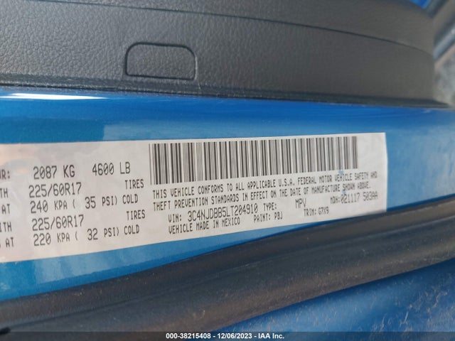 Jeep Compass Latitude 4x4 2020 3C4NJDBB5LT204910 Image 9